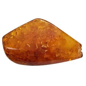Amber Chunk Brooch Pin